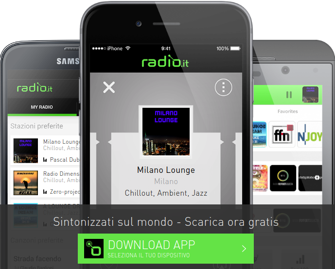 Scarica app di Radio.it e ascolta Milano Lounge dovunque sui tuoi dispositivi mobili